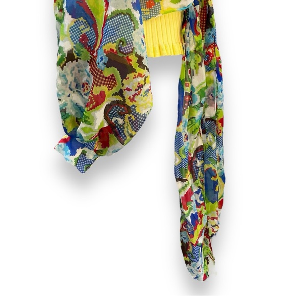 Vintage JH MIAMI Jack Hartley 60s 70s PSYCHEDELIC Tie front top RESORT hippie - Picture 6 of 9